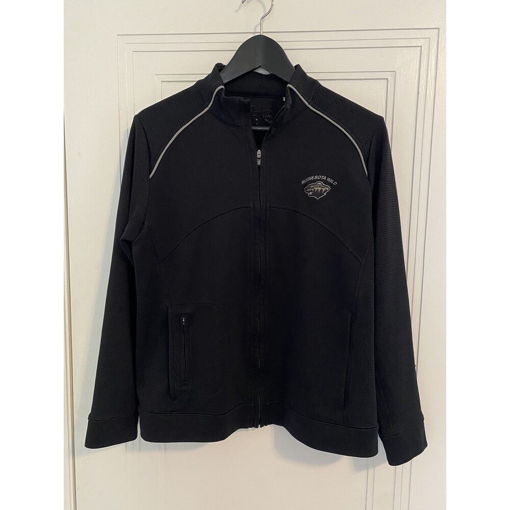 Minnesota Wild NHL Hockey Black Cutter & Buck Zip Up Sweatshirt Women’s Size S